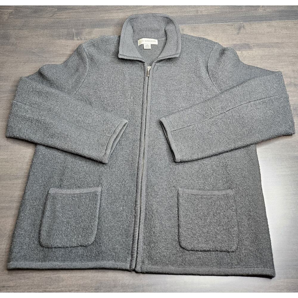 Petite Sophisticate 100% Wool Sweater Jacket Women's Size Medium Full Zip